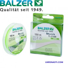 Шнур Balzer Iron Line 4x Fluo Green диаметр 0,13мм размотка 150м флуорисцентно-зелёный